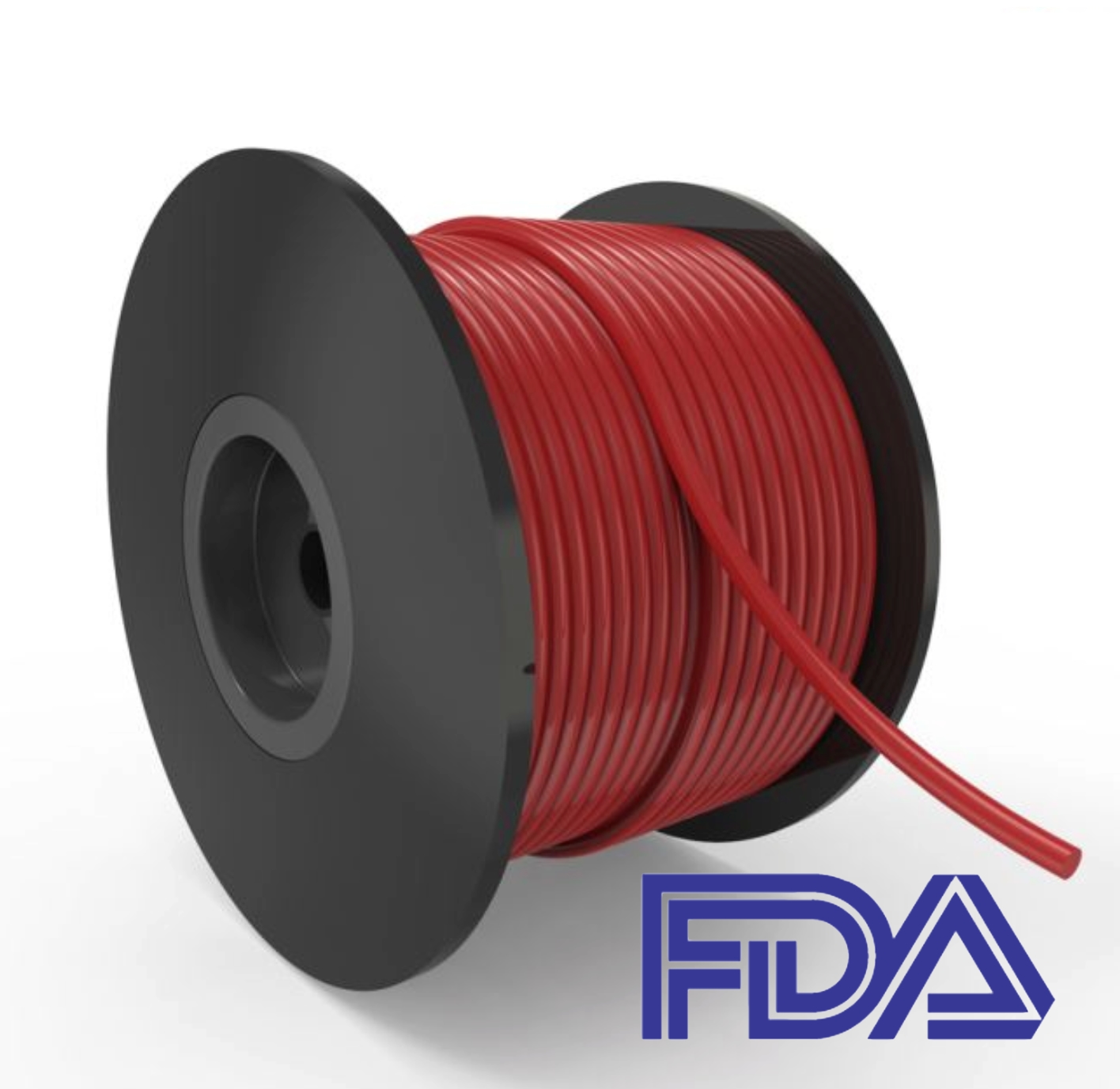 O-ring Cord - VMQ - MVQ - Silicone - FDA - 60 Shore A - Red